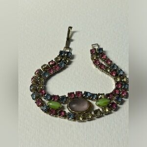 VINTAGE Multicolor Rhinestone Bracelet